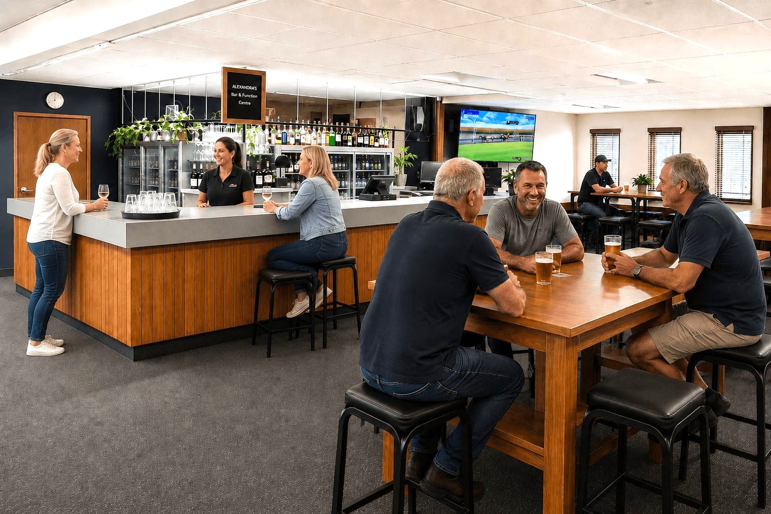 Watching sport at Alexandra's Bar & Function Centre